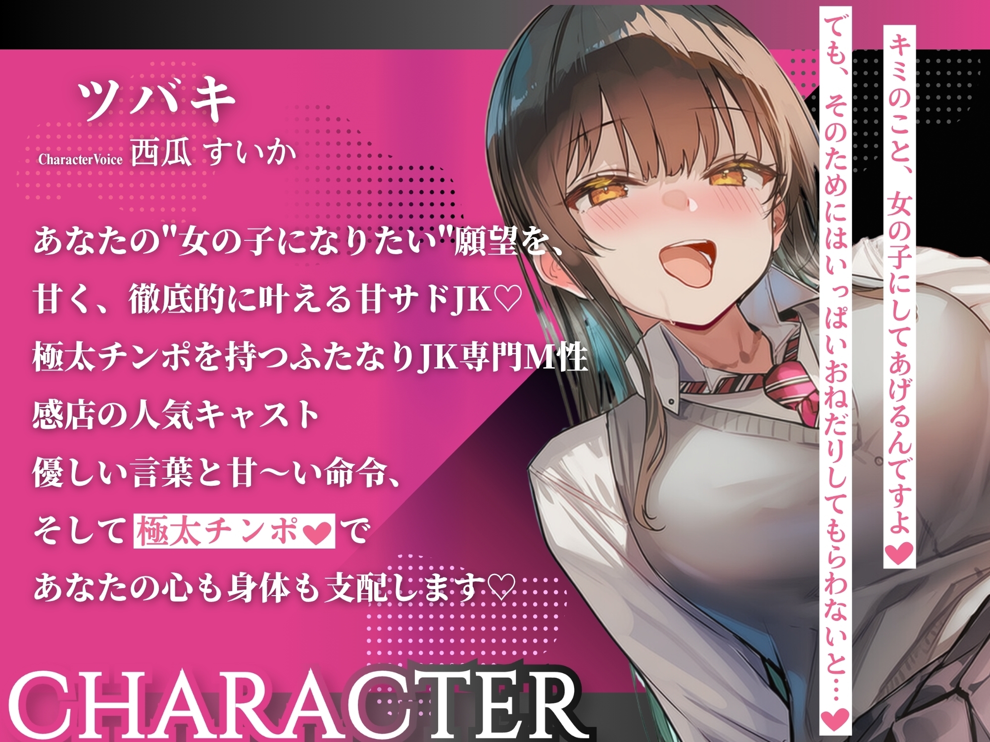 ふたなり甘サドJKの甘虐メス化調教〜優しく厳しく躾けられて女装メス堕ち