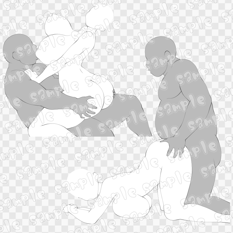 線画素材集[手]30