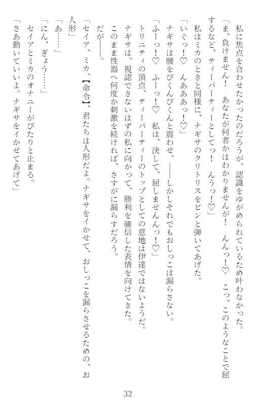 催○調教ティーパーティー ～先生がミカ・ナギサ・セイアを人形にして弄ぶ話～