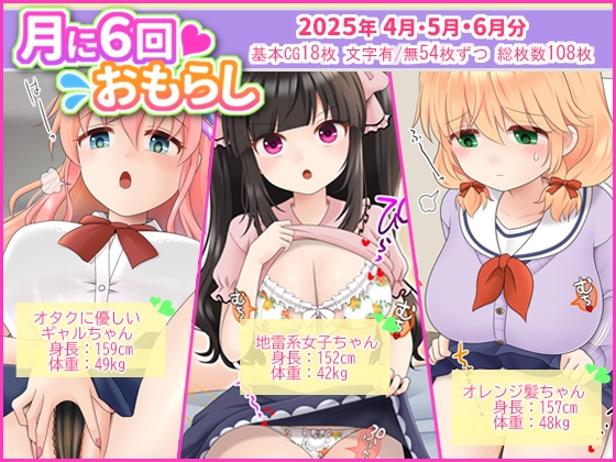月に6回おもらし～2025年4月5月6月～