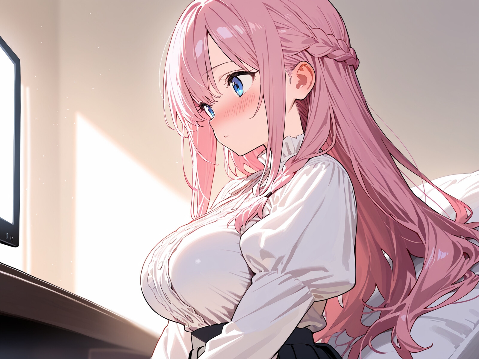 【オナニー実演】処女声優がアダルトビデオを観ながらオナニー!マッサージ中にエッチなことをされちゃう女の子のビデオを見ながら......