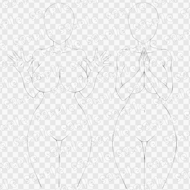 線画素材集[手]37