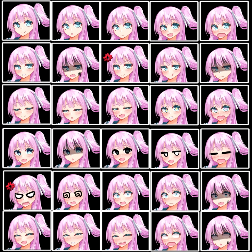 立ち絵素材 制服の女の子 HCGセット