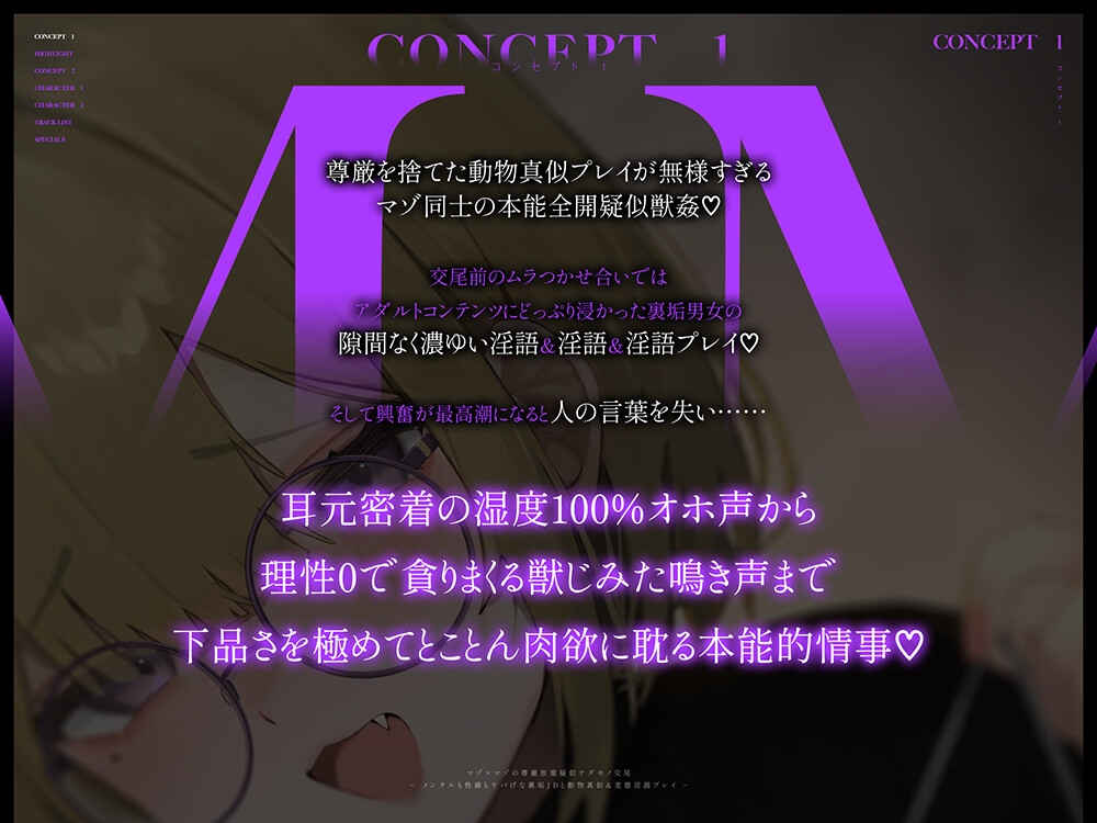 マゾ×マゾの尊厳放棄疑似ケダモノ交尾 -メンタルも性癖もヤバげな裏垢JDと動物真似&変態淫語プレイ-
