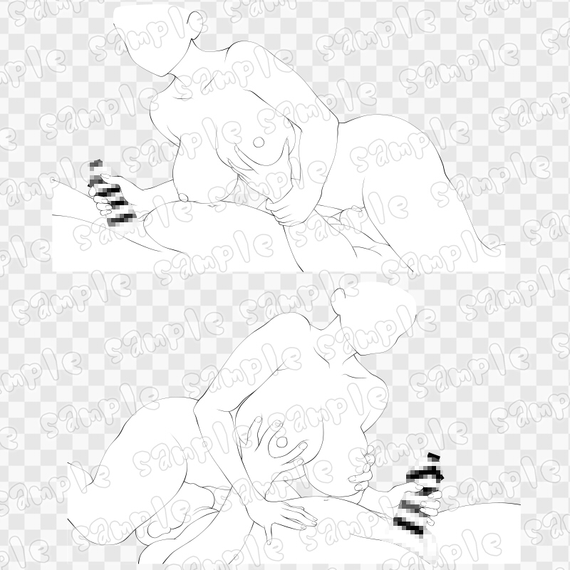 線画素材集[手]43