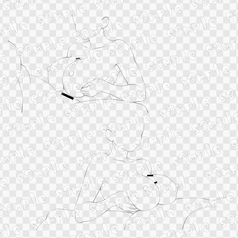 線画素材集[手]47