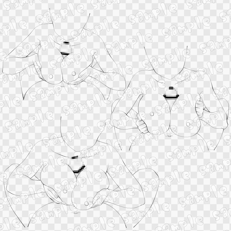 線画素材集[手]48