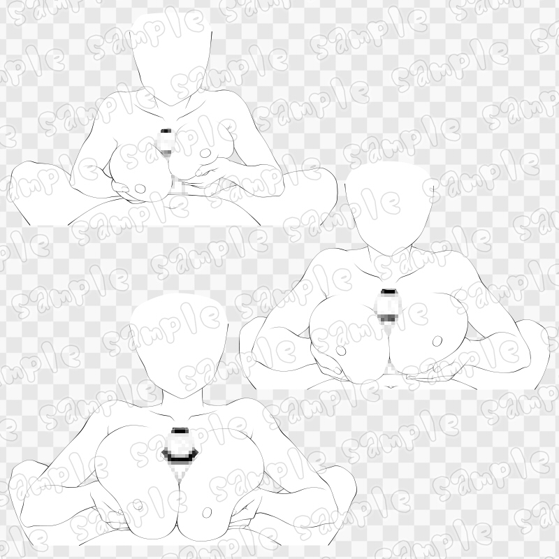 線画素材集[手]49