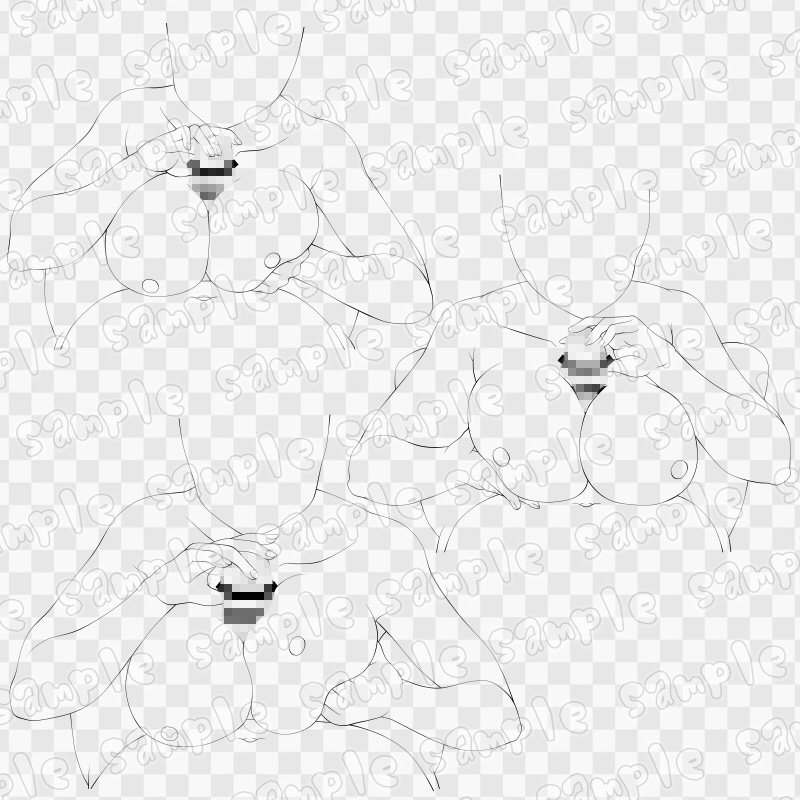 線画素材集[手]50