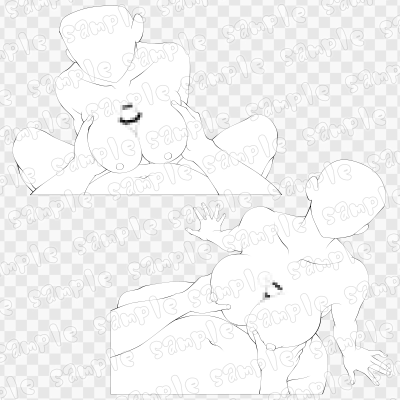 線画素材集[手]54