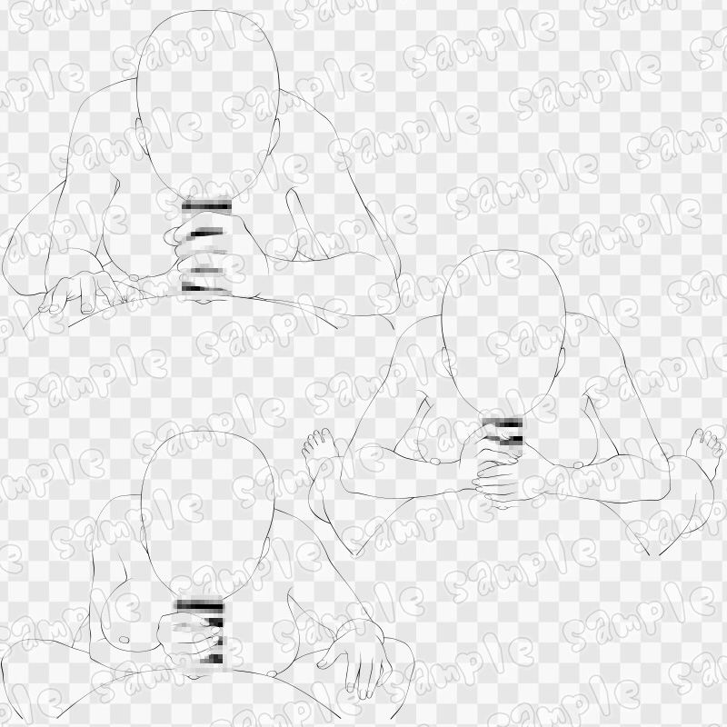 線画素材集[手]55