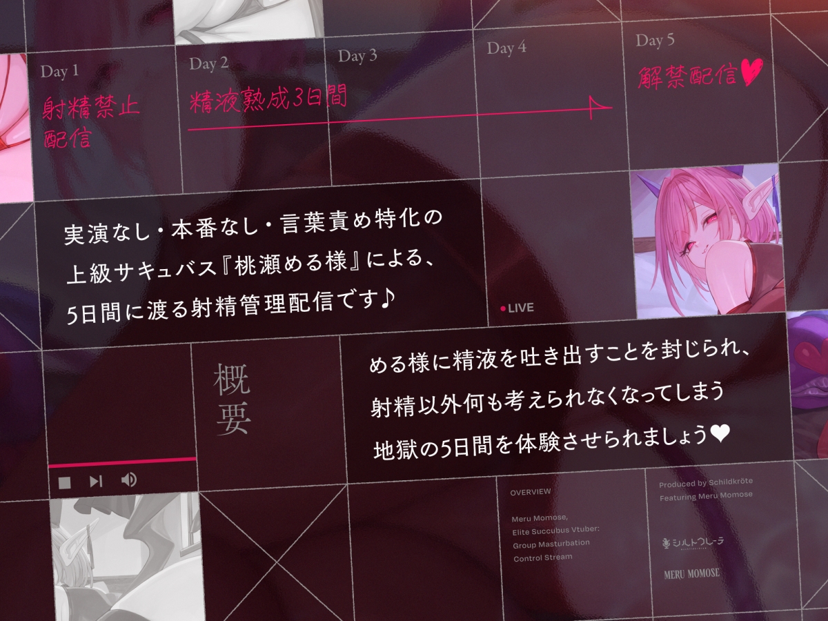 上級サキュバスVtuber桃瀬める様の集団射精管理配信