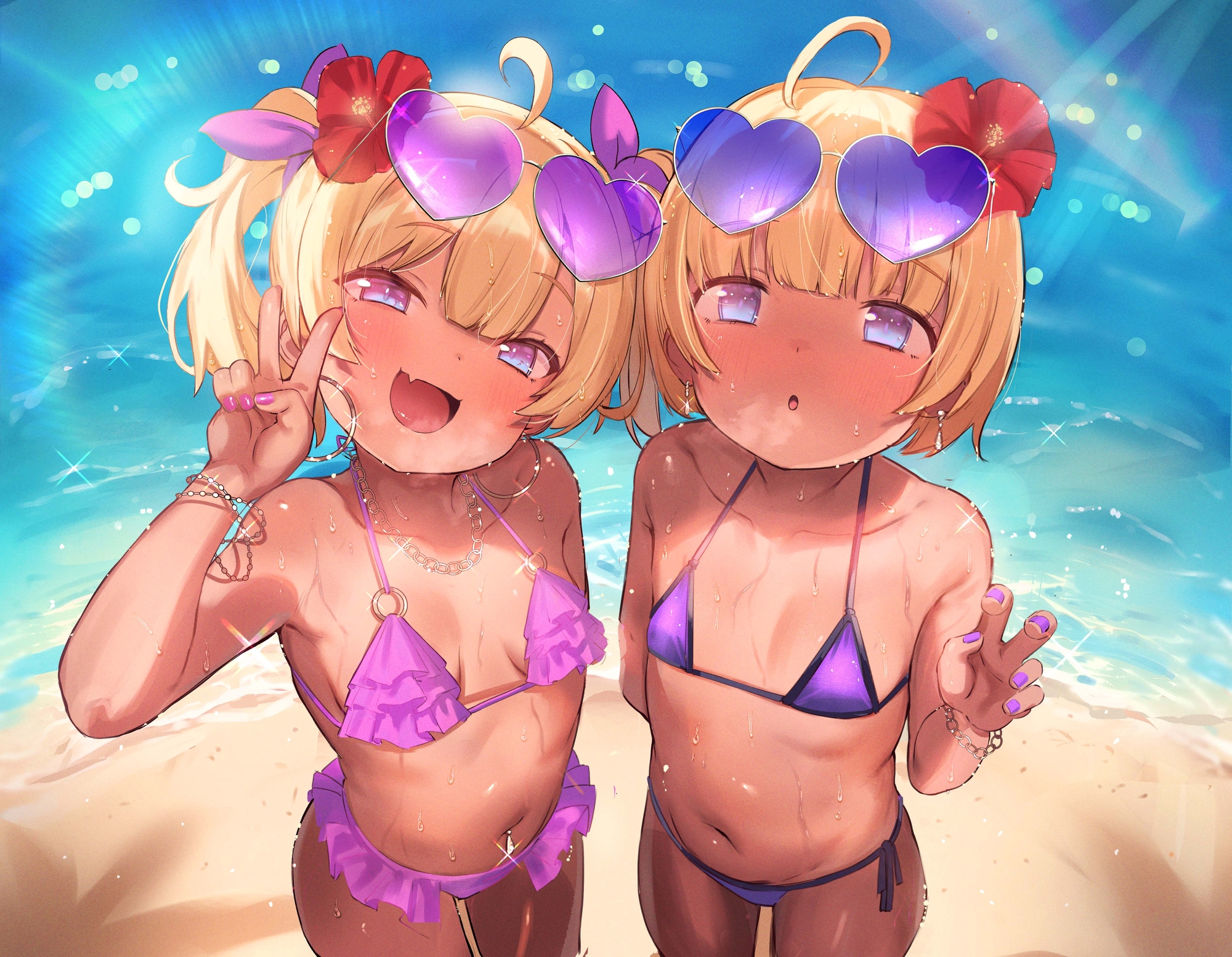 【Wメ○ガキ快楽堕ち】双子ガキドルのちんイラ枕営業☀️→わからせHで○リまんパコパコ?→絶倫チンポでハメ比べ3P♡【サークル4周年記念】✅早期購入特典付✅