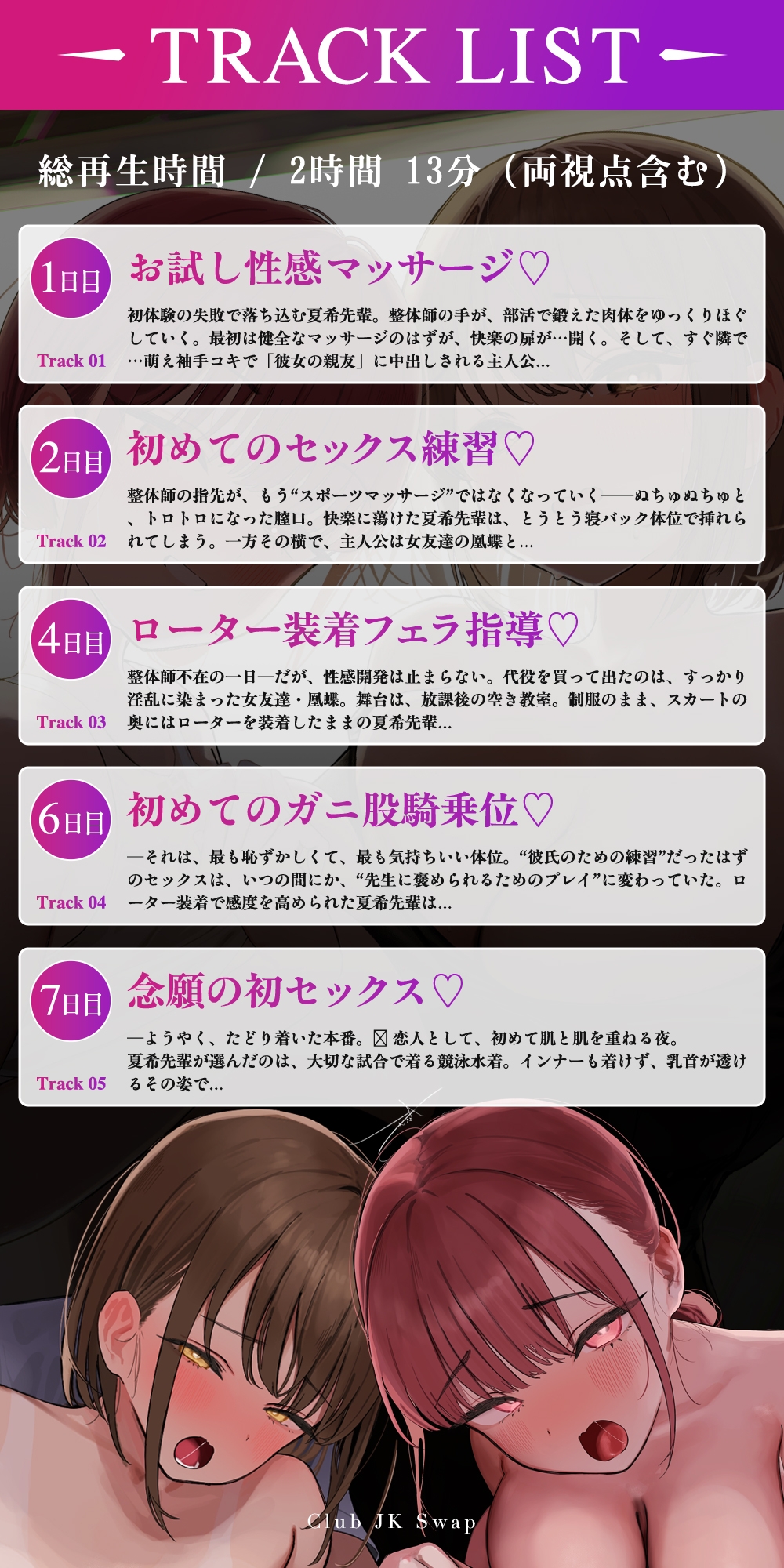 【NTR×性感指導】部活JKスワップ ～カノジョの初体験が他人棒だった日～