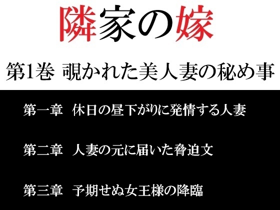 隣家の嫁 第1巻 覗かれた美人妻の秘め事