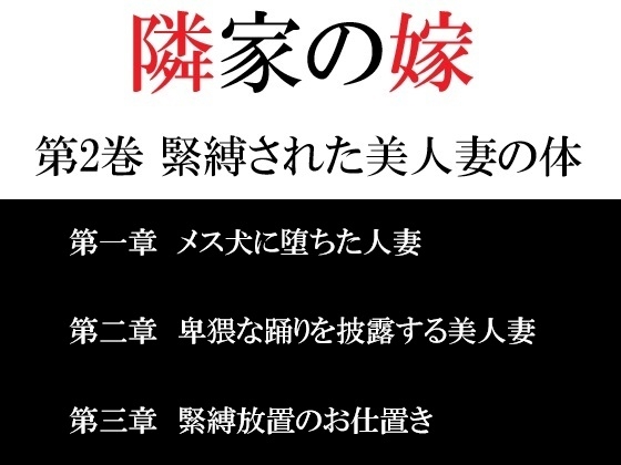 隣家の嫁 第2巻 緊縛された美人妻の体