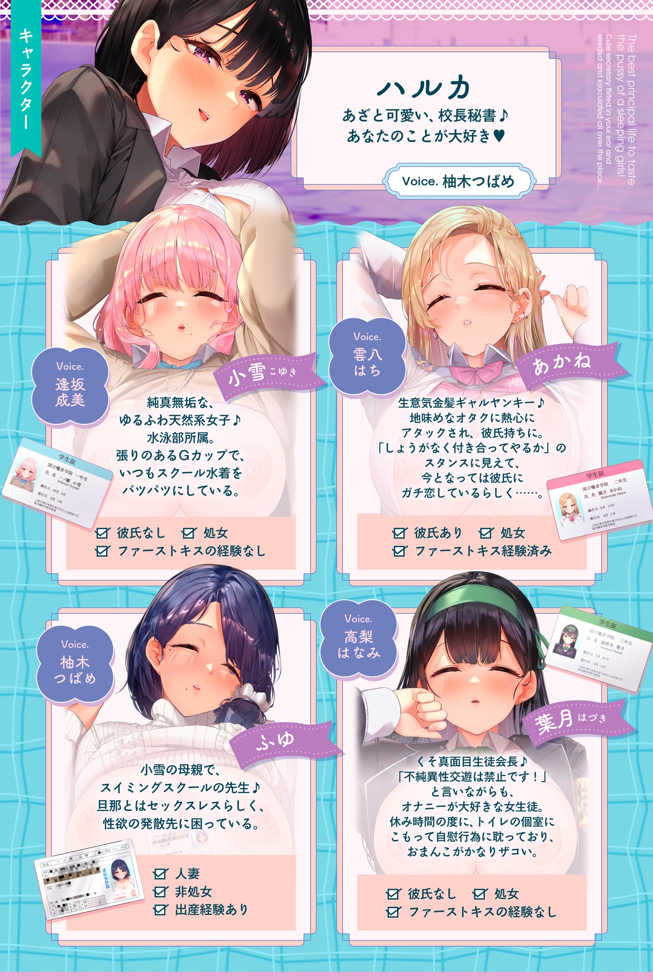 【♡見抜き用寝顔イラスト16枚♡】寝ているJKのおまんこ味わいつくし学園生活♡~あざと可愛い秘書に耳元で媚びられまくり種付けお射精♪~