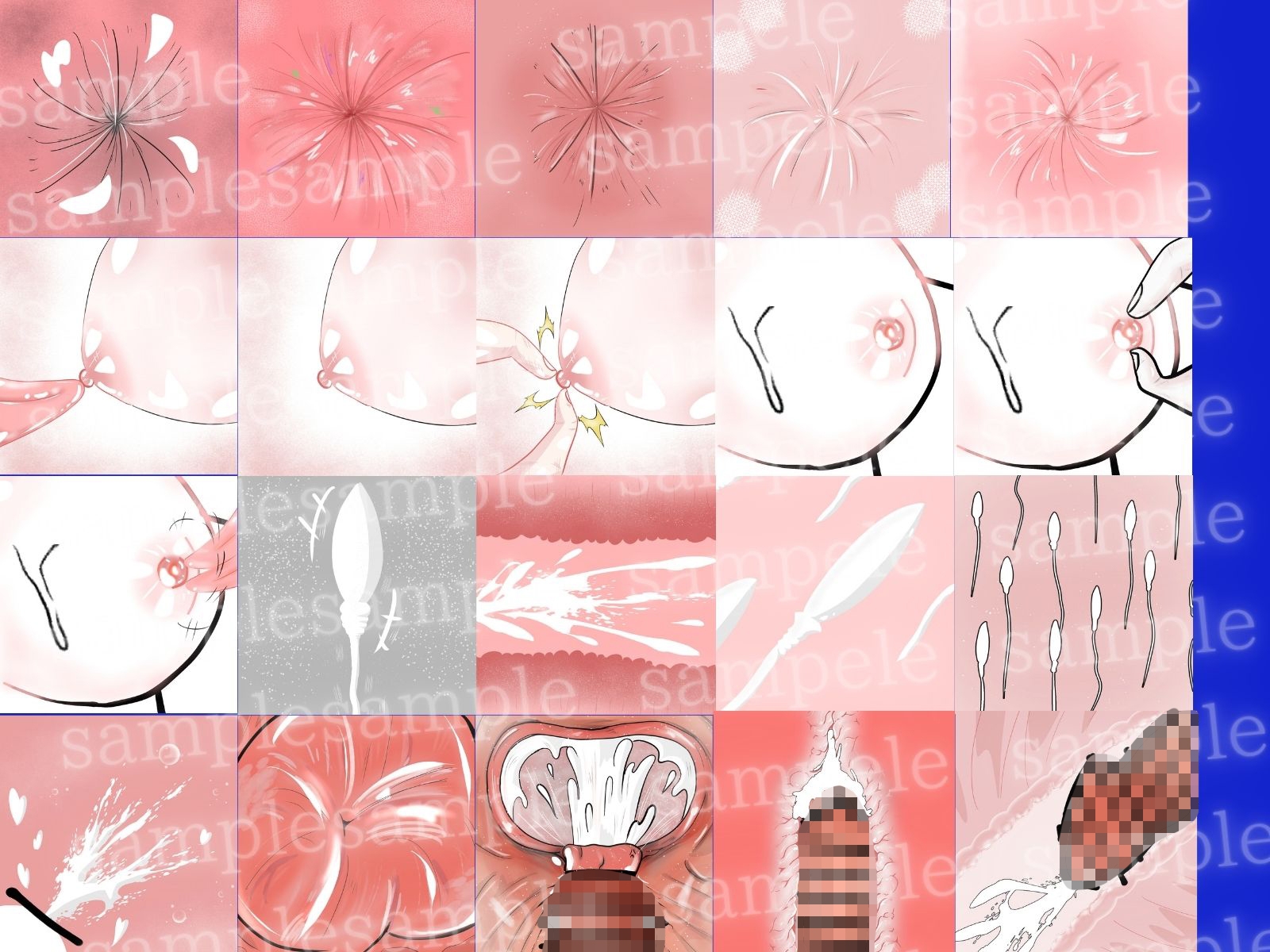 【商用可】クリエイター向け 忙しいあなたのための一番面倒くさくないR-18素材集(断面図、乳首、アナル、膣内など)