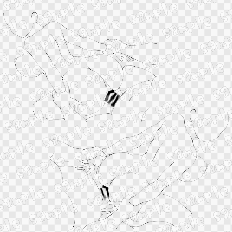 線画素材集[手]56