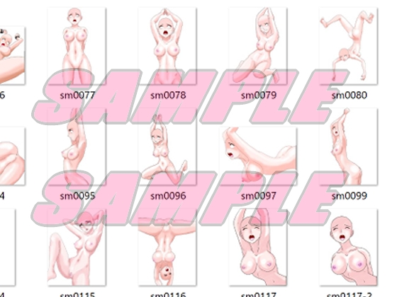 同人制作お助け素材「女体ポーズ集 (SM,触手緊縛用ポーズVOL,2)」