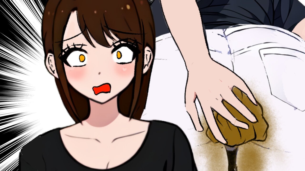 【着衣脱糞アニメ】お腹の調子が悪い時に話しかけられて切り時を見失ってしまったOLちゃん