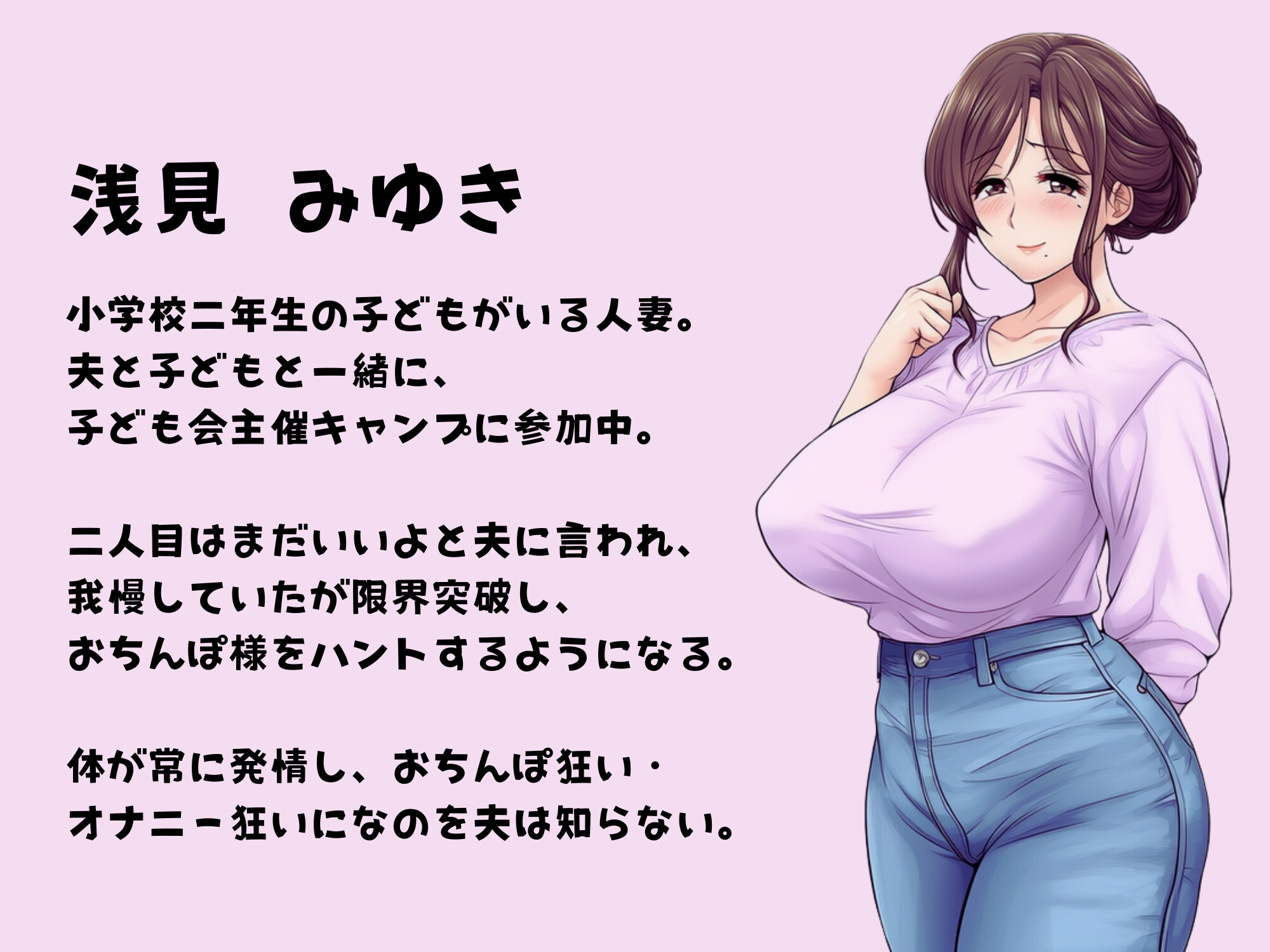 キャンプ場でオナニー目撃したら、淫乱人妻とおほ声えっち