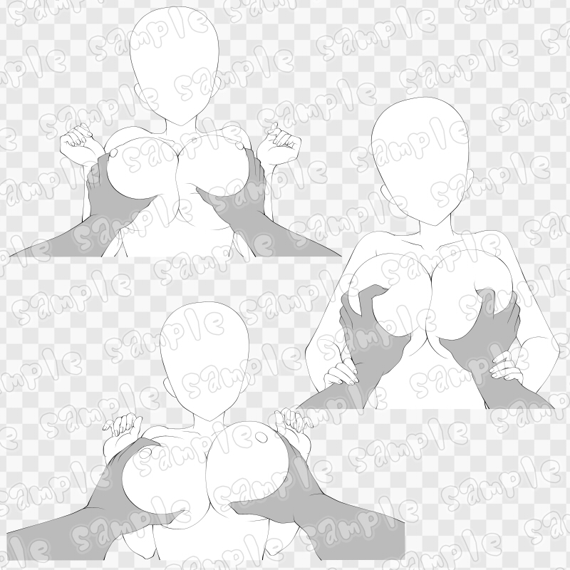 線画素材集[手]64