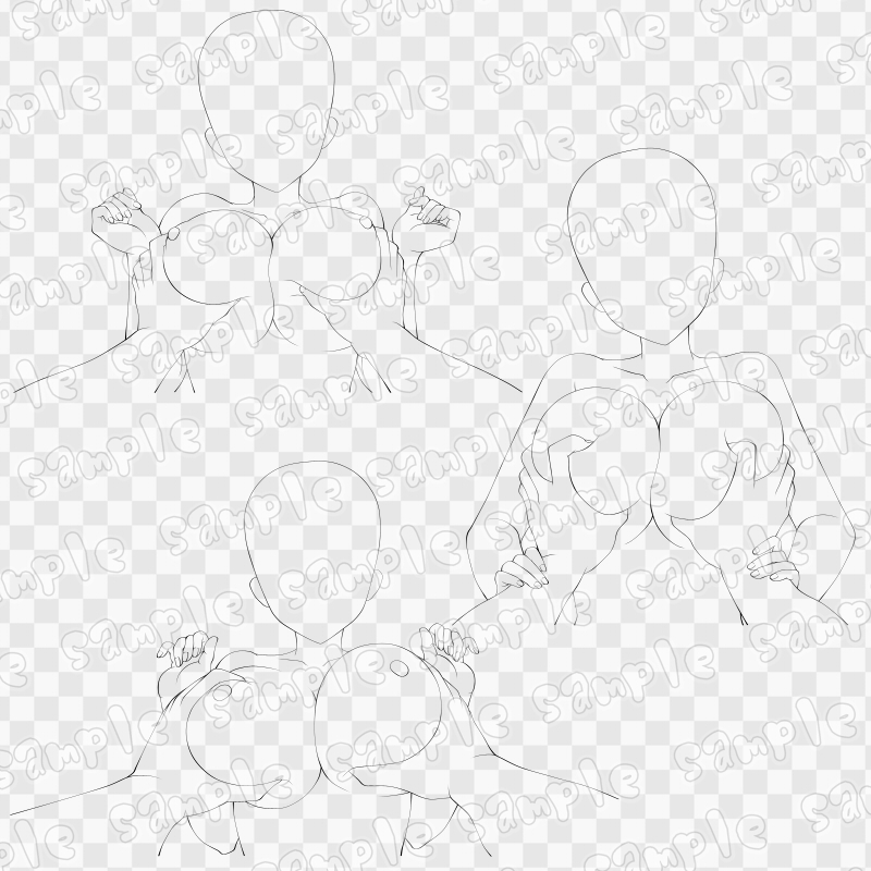 線画素材集[手]64