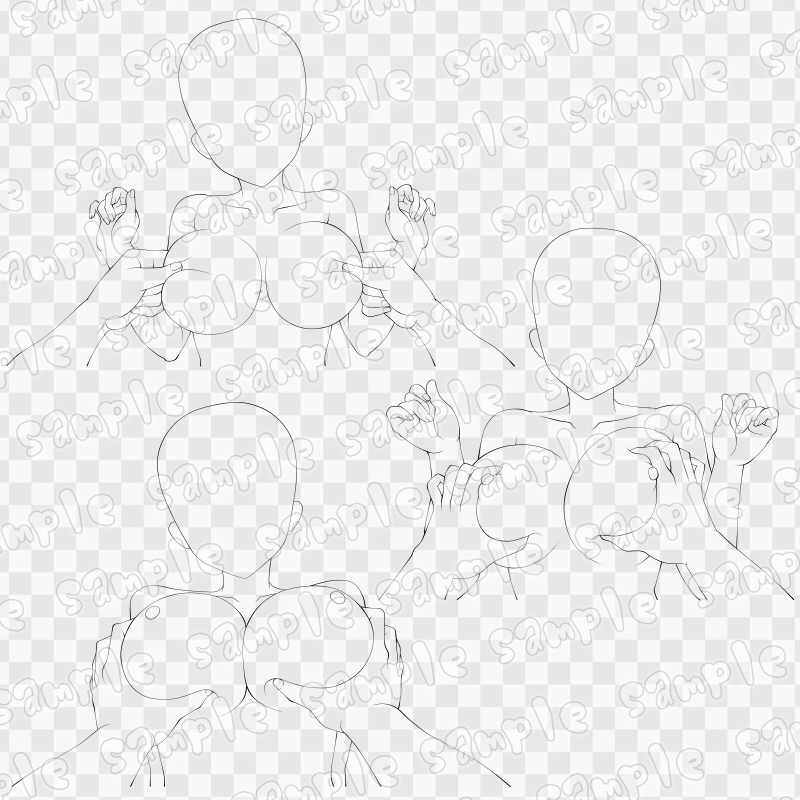 線画素材集[手]65