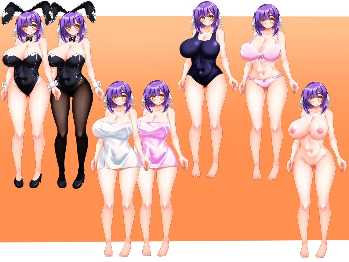 立ち絵素材 制服の女の子 HCGセット2