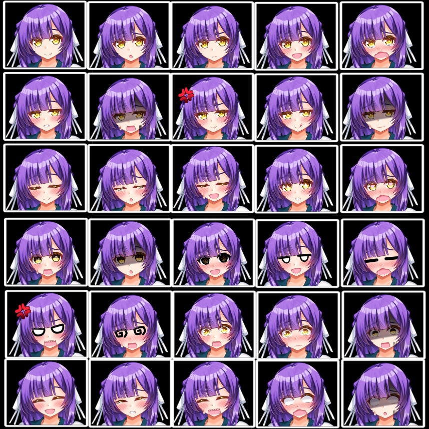 立ち絵素材 制服の女の子 HCGセット2