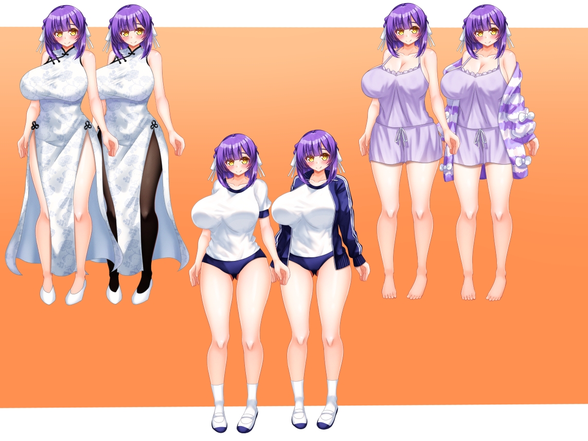 立ち絵素材 制服の女の子 HCGセット2