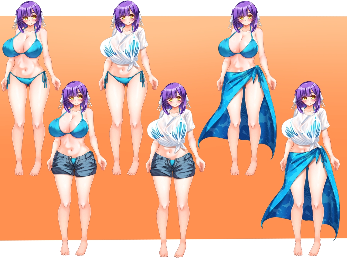 立ち絵素材 制服の女の子 HCGセット2