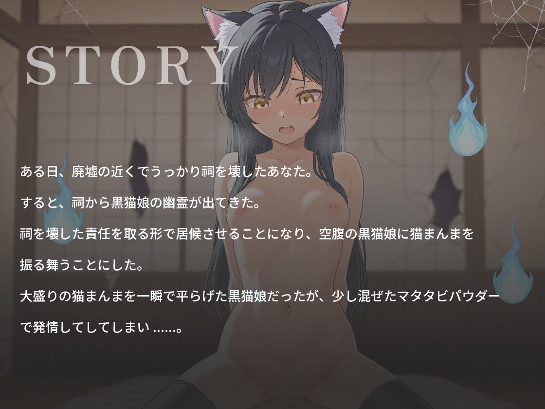 ツンデレ黒猫娘の幽霊は食欲と性欲を俺に満たして欲しいようです【バイノーラル/けもみみ/処女】