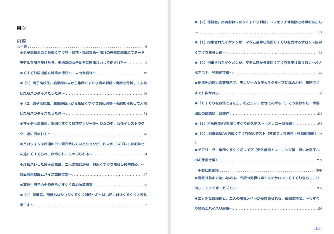 【全40作品・約40万字】【永久保存版】くすぐり作品全まとめ【Tickling】(※縦書きPDF、wordデータ付き)