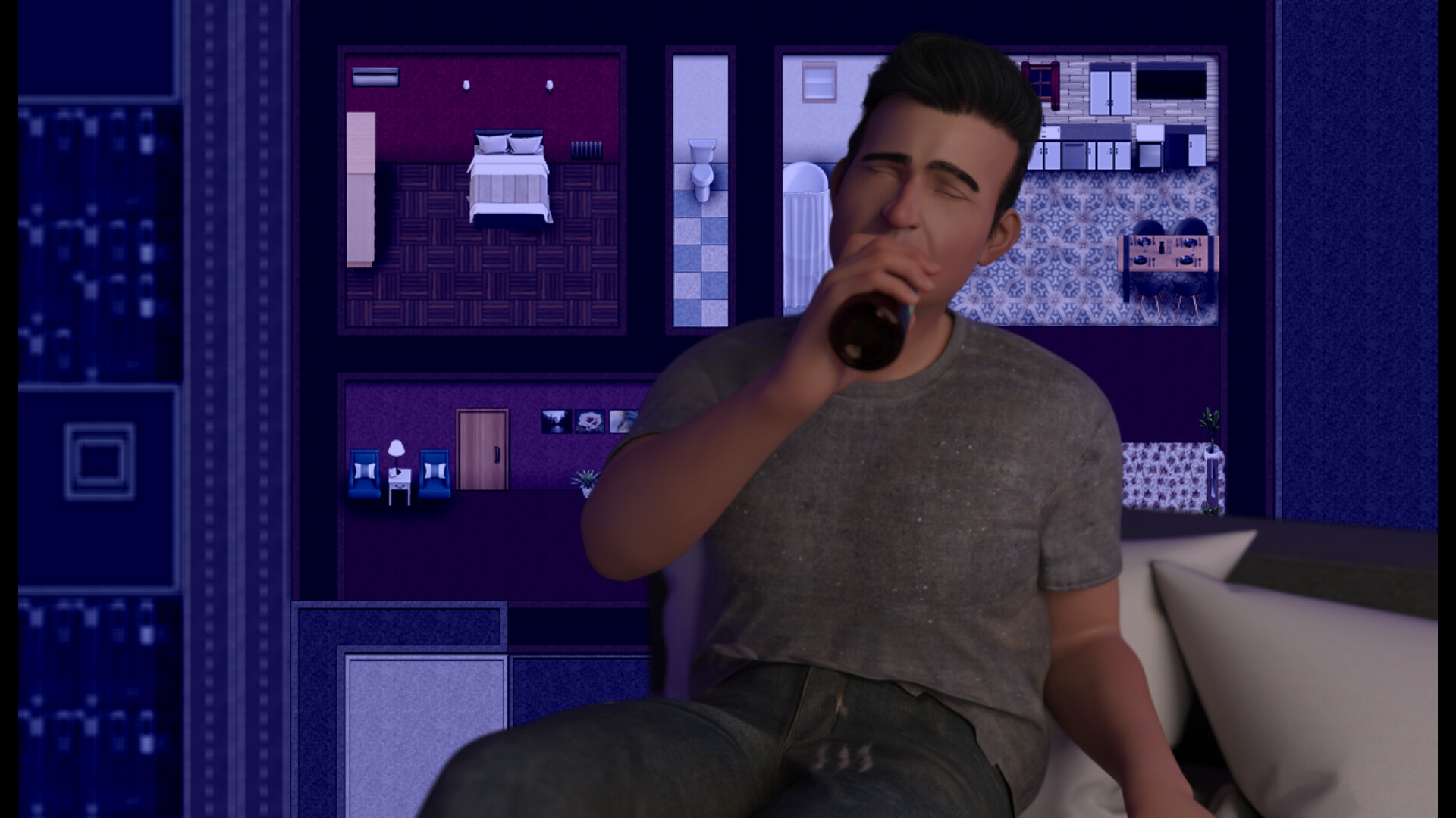 エロい隣人妻に惚れてしまった: 酔っ払いの旦那は全く気づいていない