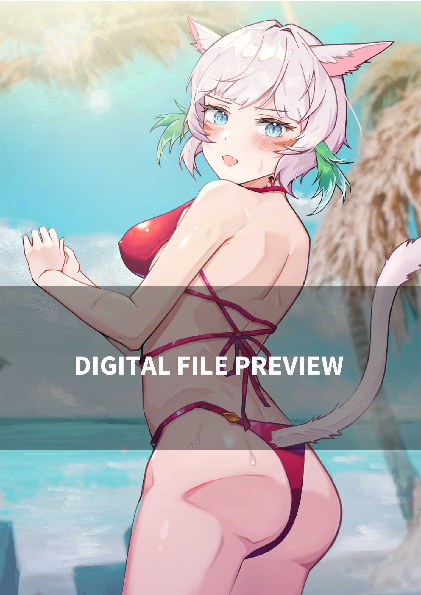 [F○14] ヤ・シュ○ラ,ミンフィリア,アテナ水着イラスト