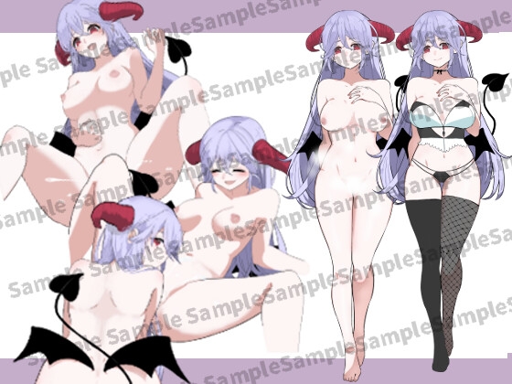 サキュバス立ち絵素材3【ポーズ4種】