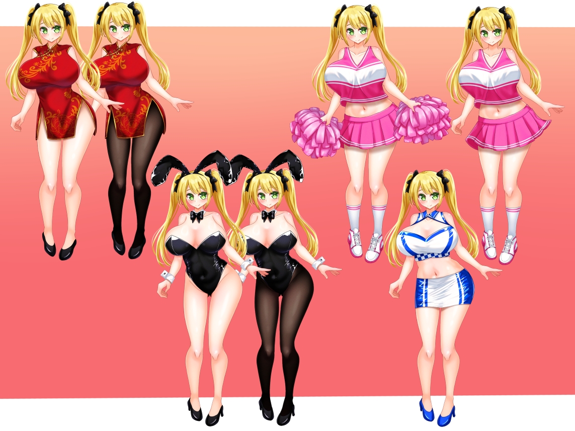 立ち絵素材 制服の女の子 HCGセット3