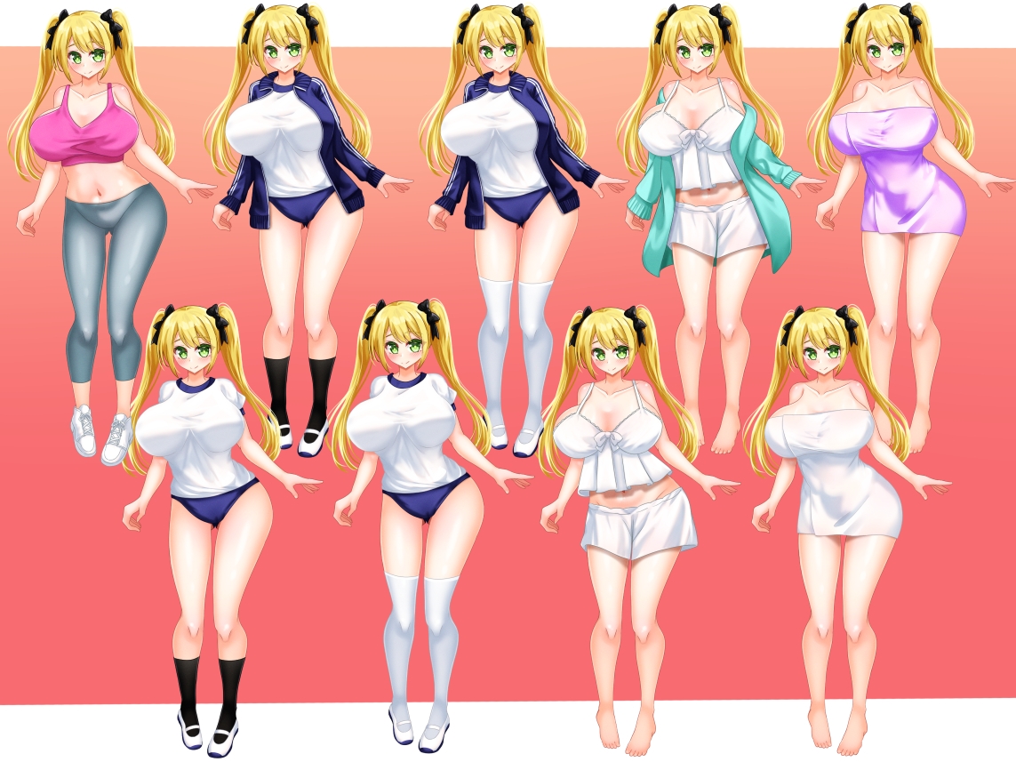 立ち絵素材 制服の女の子 HCGセット3