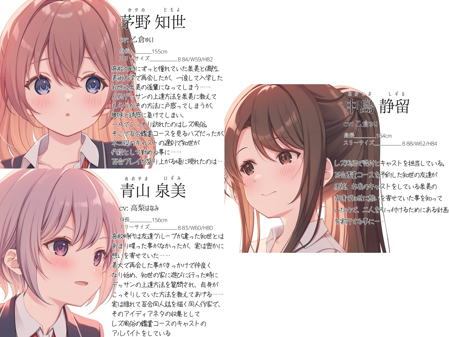 【TS百合】レズ風俗の百合鑑賞コースで同級生と初体験 【KU100】