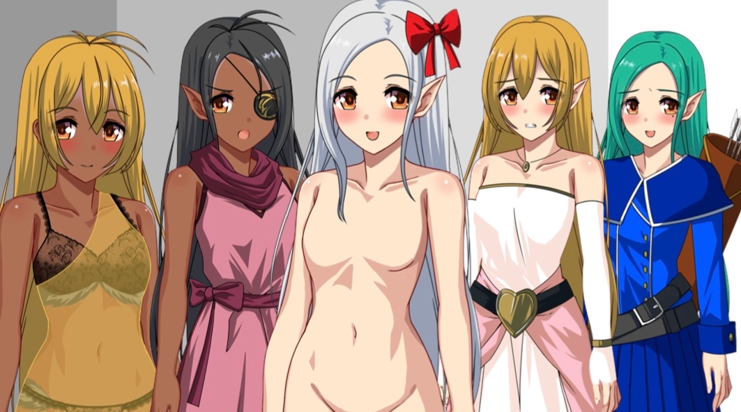 【フリー素材】ギルド系モブ(たれ目ロングヘアー) 【大容量の立ち絵&イラスト】