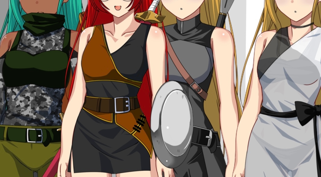 【フリー素材】ギルド系モブ(たれ目ロングヘアー) 【大容量の立ち絵&イラスト】