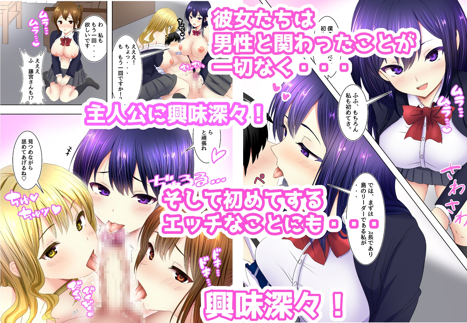 美女しかいない島でハーレムセックス中出しすることを頼まれる話