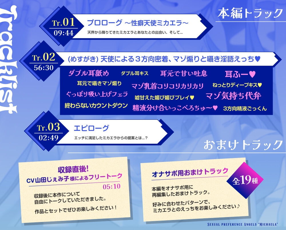 【7日間限定価格】性癖天使ミカエラ 天から舞い降りた自堕落天使【3方向密着マゾ責め淫語えっち♡】メ○ガキ天使から突然の「死の宣告」→なぜか甘サドハーレムな展開に