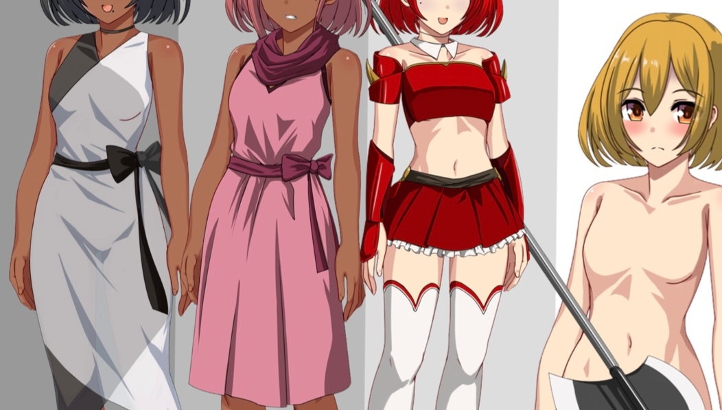 【フリー素材】ギルド系モブ(普通目&線目ショートヘアA) 【大容量の立ち絵&イラスト】