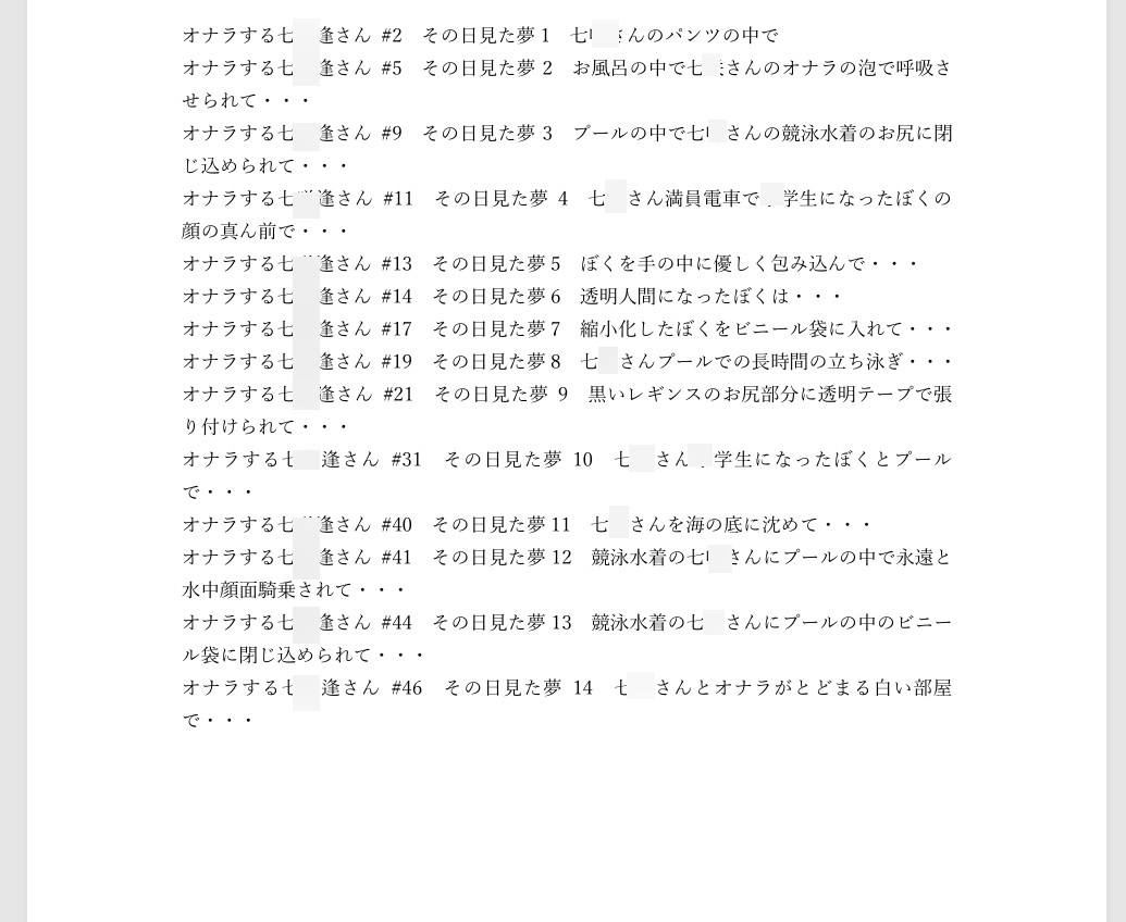 オナラする七○さん小説集