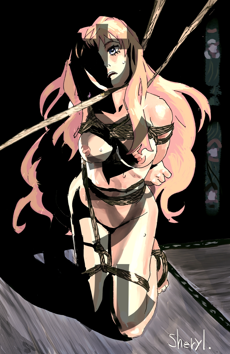 シェリル・○ーム 羞恥緊縛