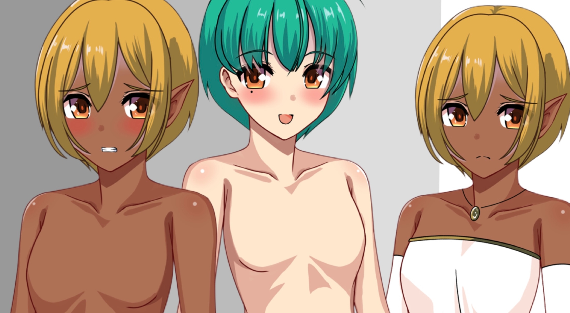 【フリー素材】ギルド系モブ(普通目線目ショートヘアB)【大容量の立ち絵&イラスト】