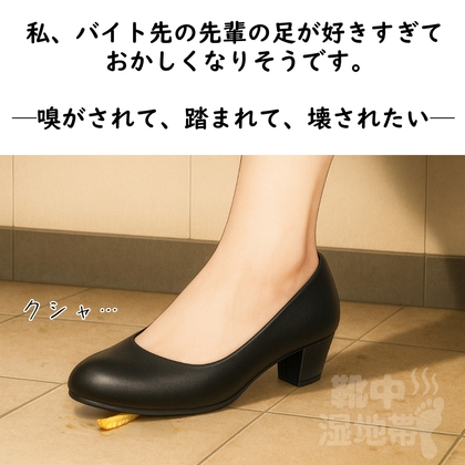 【足の匂いフェチ】私、バイト先の先輩の足が好きすぎておかしくなりそうです。─嗅がされて、踏まれて、壊されたい─【フードクラッシュ】